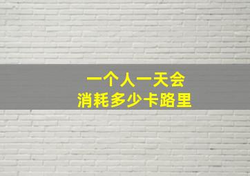 一个人一天会消耗多少卡路里