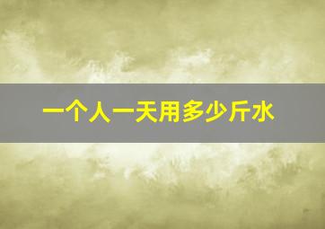 一个人一天用多少斤水