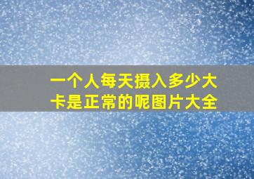 一个人每天摄入多少大卡是正常的呢图片大全