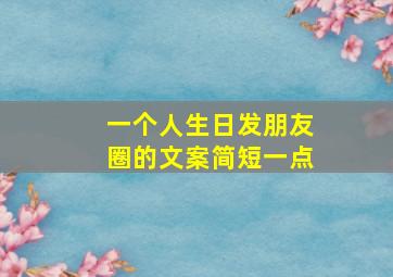 一个人生日发朋友圈的文案简短一点