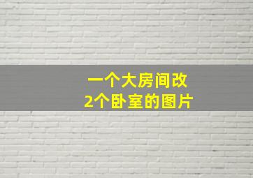 一个大房间改2个卧室的图片