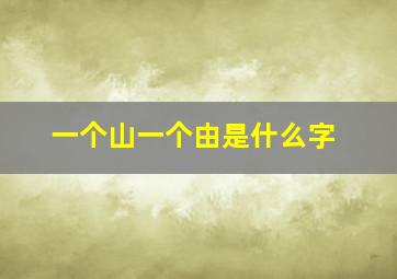 一个山一个由是什么字