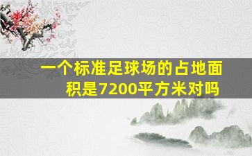 一个标准足球场的占地面积是7200平方米对吗