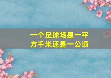 一个足球场是一平方千米还是一公顷