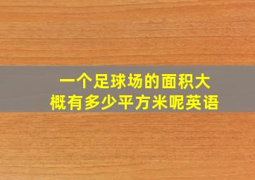 一个足球场的面积大概有多少平方米呢英语