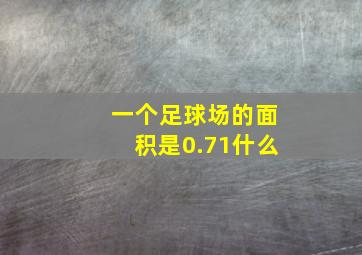 一个足球场的面积是0.71什么