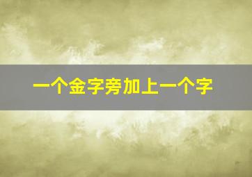 一个金字旁加上一个字