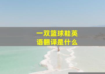 一双篮球鞋英语翻译是什么