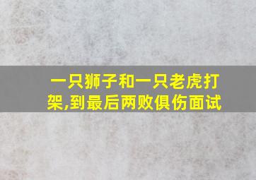 一只狮子和一只老虎打架,到最后两败俱伤面试