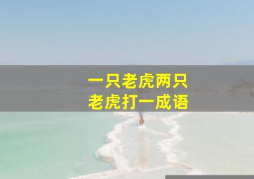 一只老虎两只老虎打一成语