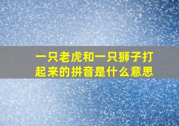 一只老虎和一只狮子打起来的拼音是什么意思