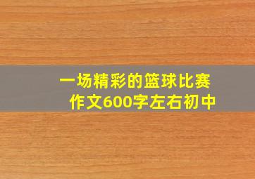 一场精彩的篮球比赛作文600字左右初中