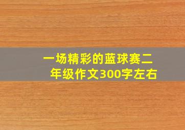 一场精彩的蓝球赛二年级作文300字左右