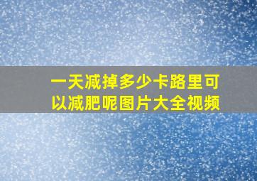 一天减掉多少卡路里可以减肥呢图片大全视频