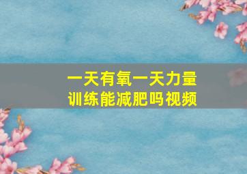 一天有氧一天力量训练能减肥吗视频