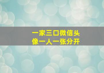 一家三口微信头像一人一张分开