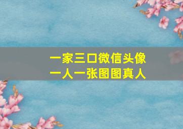 一家三口微信头像一人一张图图真人