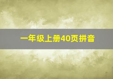 一年级上册40页拼音