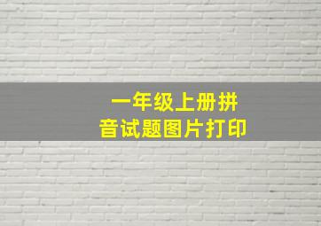 一年级上册拼音试题图片打印