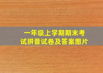 一年级上学期期末考试拼音试卷及答案图片