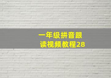 一年级拼音跟读视频教程28