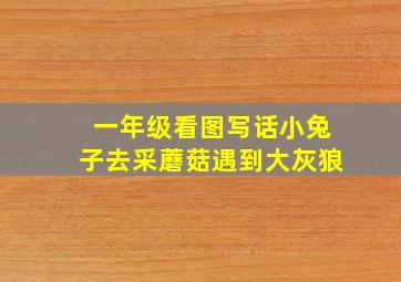 一年级看图写话小兔子去采蘑菇遇到大灰狼