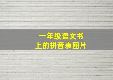 一年级语文书上的拼音表图片