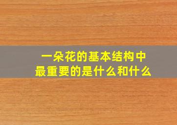 一朵花的基本结构中最重要的是什么和什么