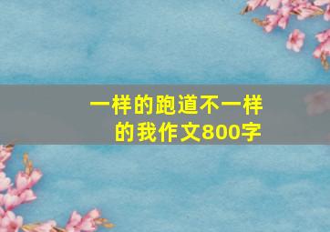 一样的跑道不一样的我作文800字