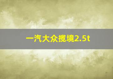 一汽大众揽境2.5t