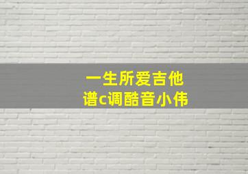 一生所爱吉他谱c调酷音小伟