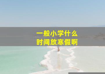 一般小学什么时间放寒假啊