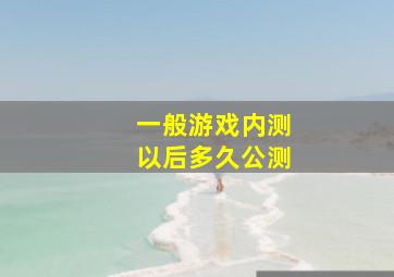 一般游戏内测以后多久公测