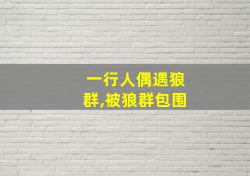 一行人偶遇狼群,被狼群包围