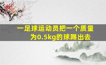 一足球运动员把一个质量为0.5kg的球踢出去