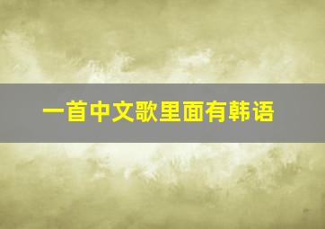 一首中文歌里面有韩语