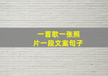 一首歌一张照片一段文案句子