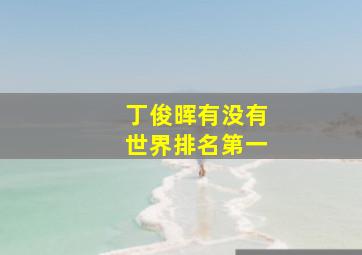 丁俊晖有没有世界排名第一