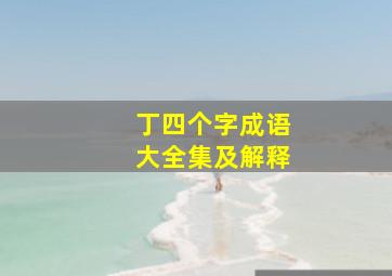 丁四个字成语大全集及解释