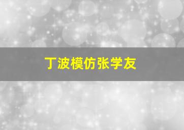 丁波模仿张学友