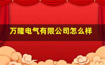 万隆电气有限公司怎么样