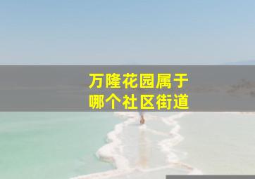 万隆花园属于哪个社区街道