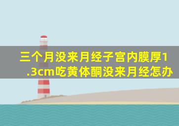 三个月没来月经子宫内膜厚1.3cm吃黄体酮没来月经怎办