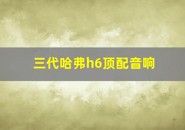 三代哈弗h6顶配音响