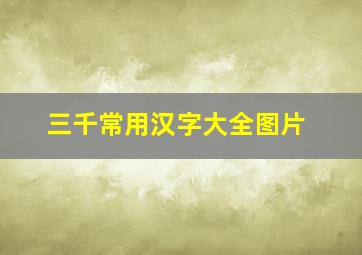 三千常用汉字大全图片