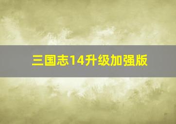 三国志14升级加强版