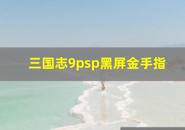 三国志9psp黑屏金手指