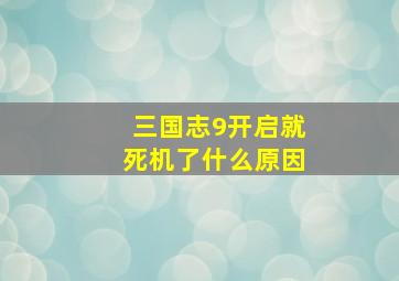 三国志9开启就死机了什么原因