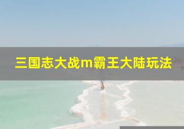 三国志大战m霸王大陆玩法