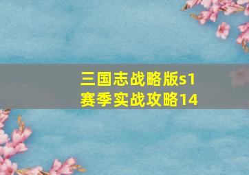 三国志战略版s1赛季实战攻略14